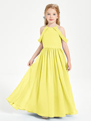Dreamy Off the Shoulder Bridesmaid Gown for Junior Lemon
