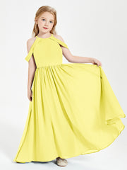 Dreamy Off the Shoulder Bridesmaid Gown for Junior Lemon
