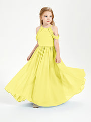 Dreamy Off the Shoulder Bridesmaid Gown for Junior Lemon
