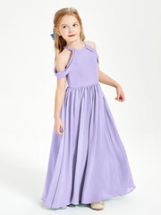 Dreamy Off the Shoulder Bridesmaid Gown for Junior Lilac