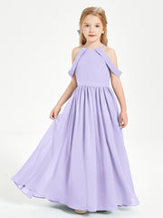 Dreamy Off the Shoulder Bridesmaid Gown for Junior Lilac