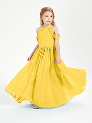 Dreamy Off the Shoulder Bridesmaid Gown for Junior Marigold