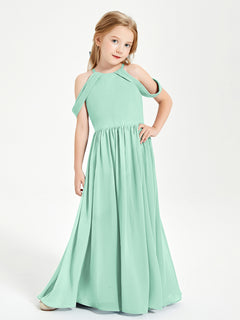 Dreamy Off the Shoulder Bridesmaid Gown for Junior Mint Green