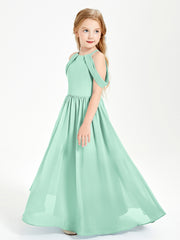Dreamy Off the Shoulder Bridesmaid Gown for Junior Mint Green