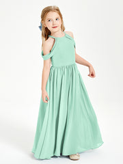 Dreamy Off the Shoulder Bridesmaid Gown for Junior Mint Green