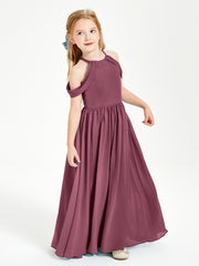 Dreamy Off the Shoulder Bridesmaid Gown for Junior Mulberry