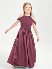 Dreamy Off the Shoulder Bridesmaid Gown for Junior Mulberry