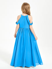 Dreamy Off the Shoulder Bridesmaid Gown for Junior Ocean Blue