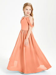 Dreamy Off the Shoulder Bridesmaid Gown for Junior Papaya