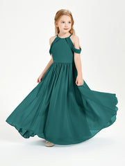 Dreamy Off the Shoulder Bridesmaid Gown for Junior Peacock