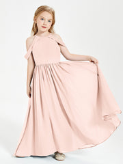 Dreamy Off the Shoulder Bridesmaid Gown for Junior Pearl Pink