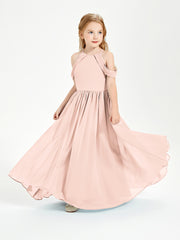 Dreamy Off the Shoulder Bridesmaid Gown for Junior Pearl Pink
