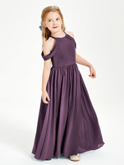 Dreamy Off the Shoulder Bridesmaid Gown for Junior Plum