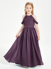 Dreamy Off the Shoulder Bridesmaid Gown for Junior Plum