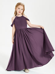 Dreamy Off the Shoulder Bridesmaid Gown for Junior Plum