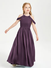Dreamy Off the Shoulder Bridesmaid Gown for Junior Plum
