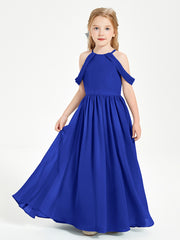 Dreamy Off the Shoulder Bridesmaid Gown for Junior Royal Blue