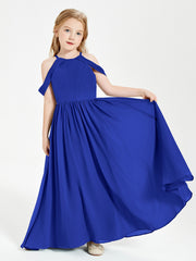 Dreamy Off the Shoulder Bridesmaid Gown for Junior Royal Blue