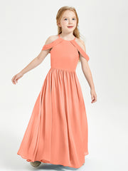 Dreamy Off the Shoulder Bridesmaid Gown for Junior Sunset