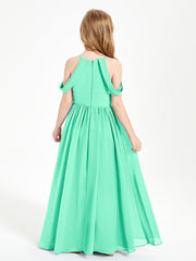 Dreamy Off the Shoulder Bridesmaid Gown for Junior Turquoise