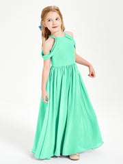 Dreamy Off the Shoulder Bridesmaid Gown for Junior Turquoise