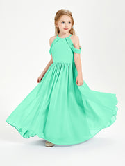 Dreamy Off the Shoulder Bridesmaid Gown for Junior Turquoise