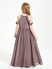Dreamy Off the Shoulder Bridesmaid Gown for Junior Vintage Mauve
