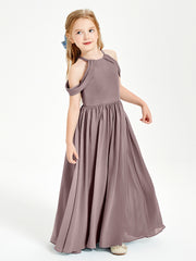Dreamy Off the Shoulder Bridesmaid Gown for Junior Vintage Mauve