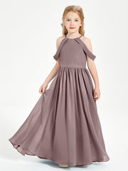 Dreamy Off the Shoulder Bridesmaid Gown for Junior Vintage Mauve
