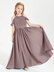 Dreamy Off the Shoulder Bridesmaid Gown for Junior Vintage Mauve