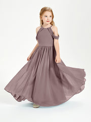 Dreamy Off the Shoulder Bridesmaid Gown for Junior Vintage Mauve