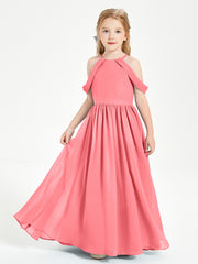 Dreamy Off the Shoulder Bridesmaid Gown for Junior Watermelon