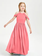 Dreamy Off the Shoulder Bridesmaid Gown for Junior Watermelon