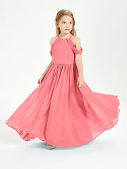 Dreamy Off the Shoulder Bridesmaid Gown for Junior Watermelon