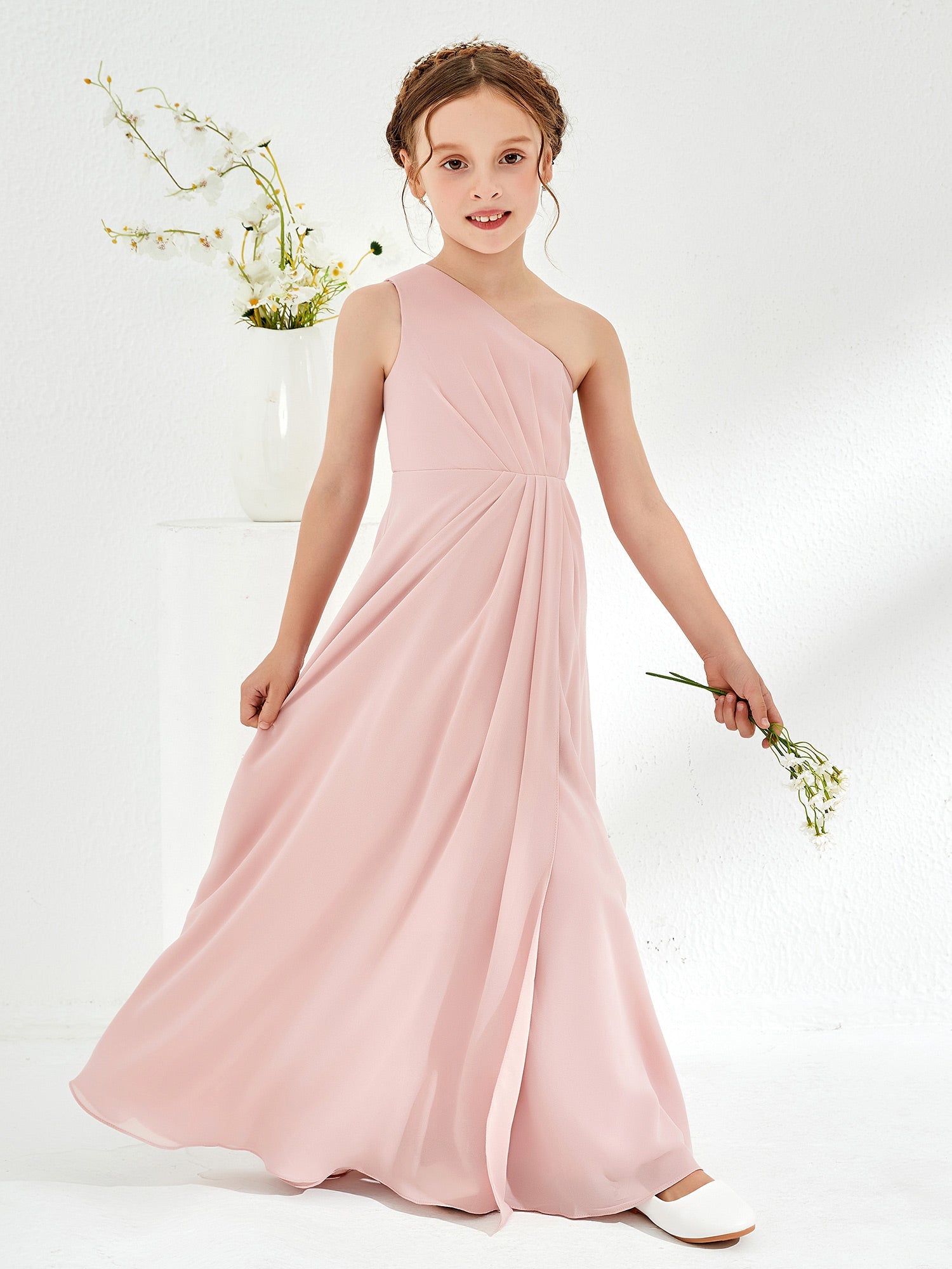 Plum junior bridesmaid dresses best sale