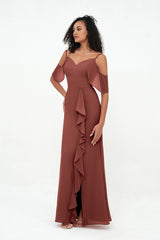 Sheath Spaghetti Straps Sweetheart Neck Dresses Terracotta