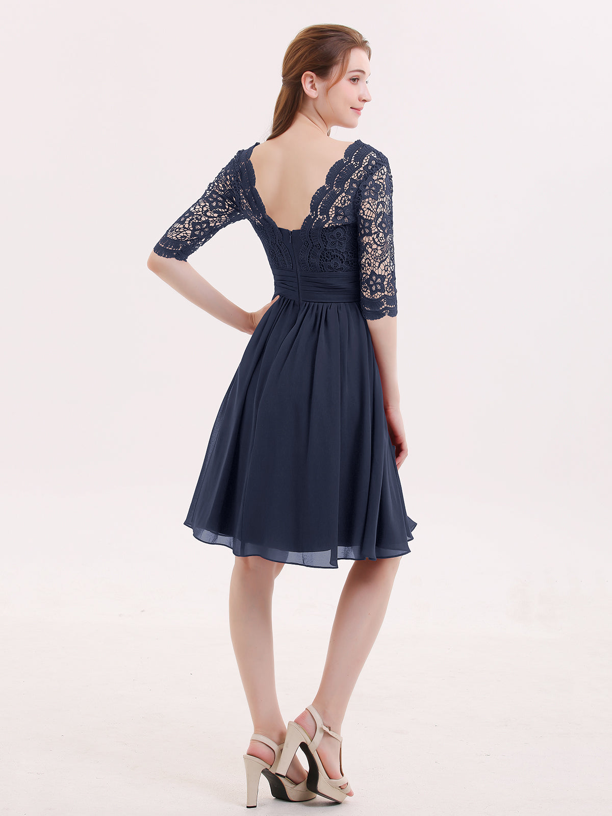 Short navy hot sale formal dress