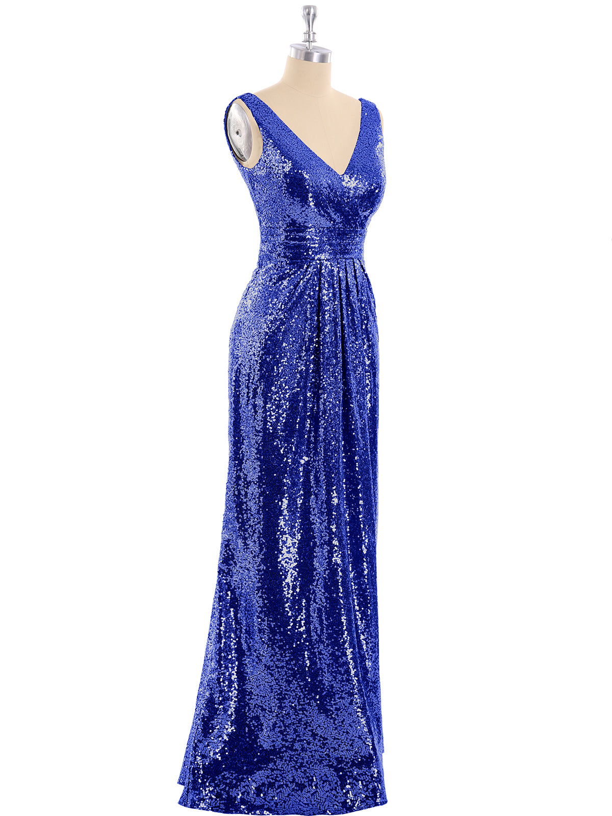 Royal blue sequin hotsell v neck maxi dress