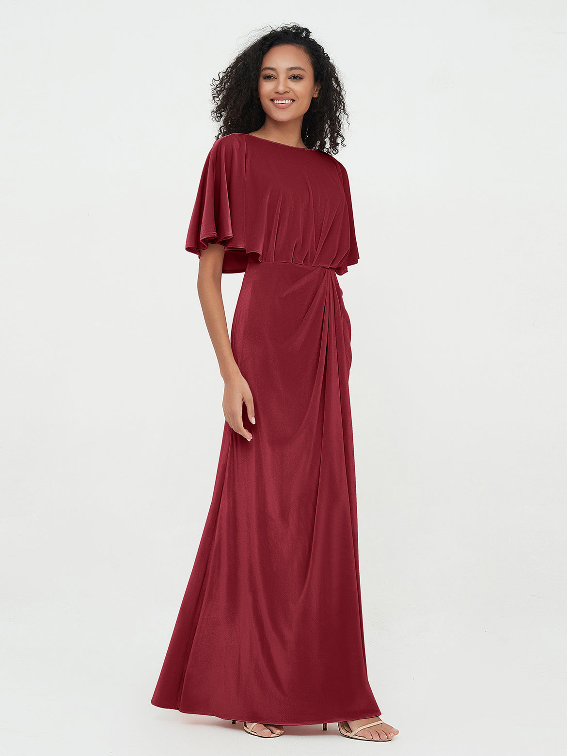 modest bridesmaid dresses uk Modest Chiffon Bridesmaid Dresses With Sleeves