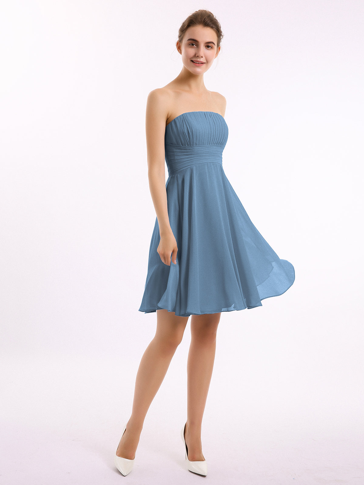 Slate blue store dress