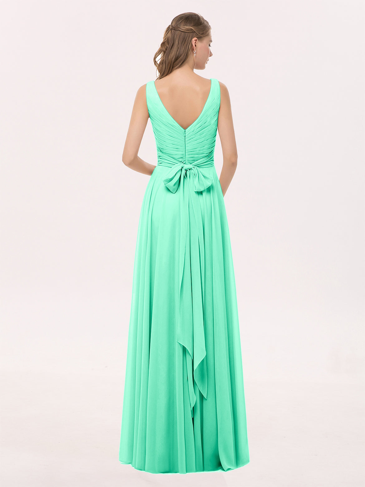 lovers and friends bridesmaid dresses Turquoise One Shoulder Ruffle Bridesmaid Dress with Slit – Movousdress main image 0