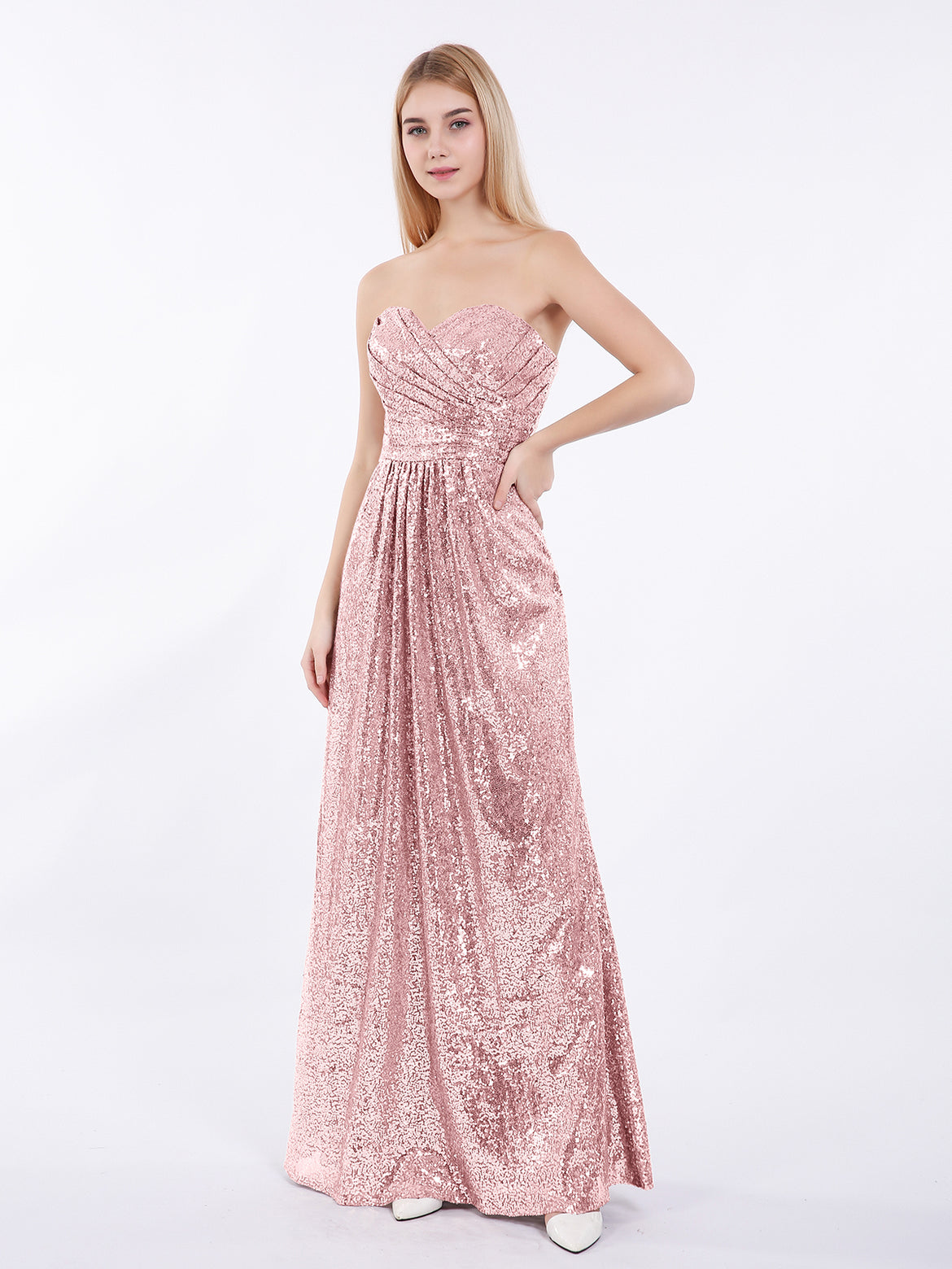 halter neck satin bridesmaid dress Halter Neck Satin Wedding Dresses Open Back Minimalist Modern Bridal D –  Viniodress main image 1