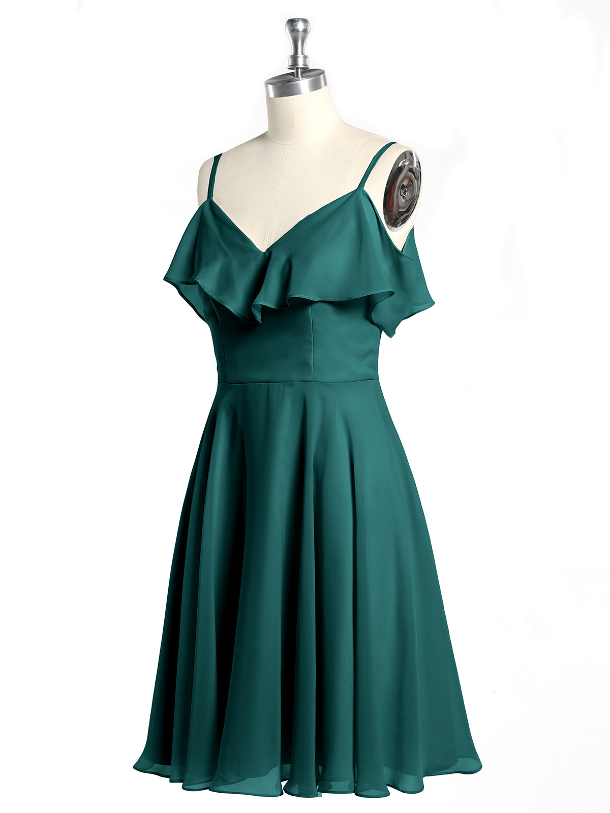 Short green hot sale bridesmaid dresses