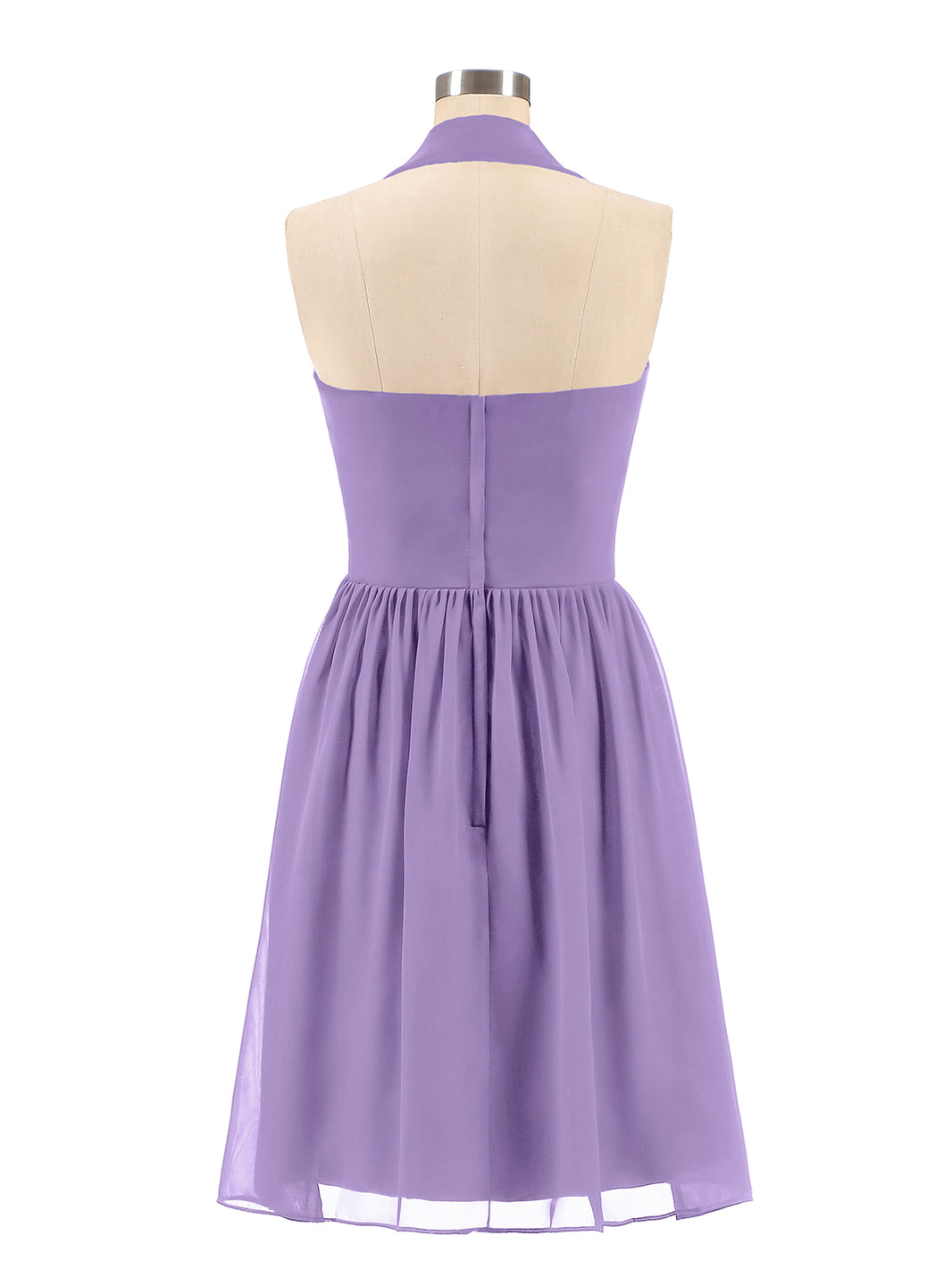 Mini Chiffon Dresses with Halter Neck Orchid