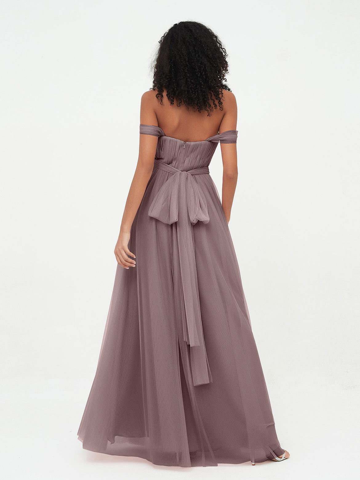 princess polly baby blue dress Simple V Neck Chiffon Long Prom Dress Dark Pink Bridesmaid Dress – shopluu main image 0