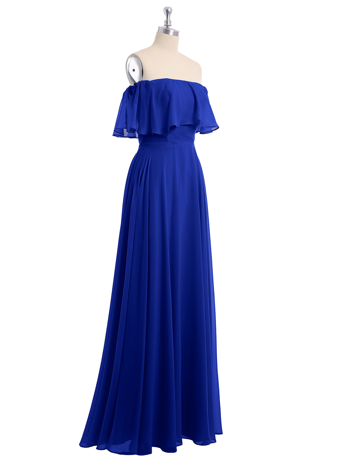 Royal blue off outlet shoulder gown