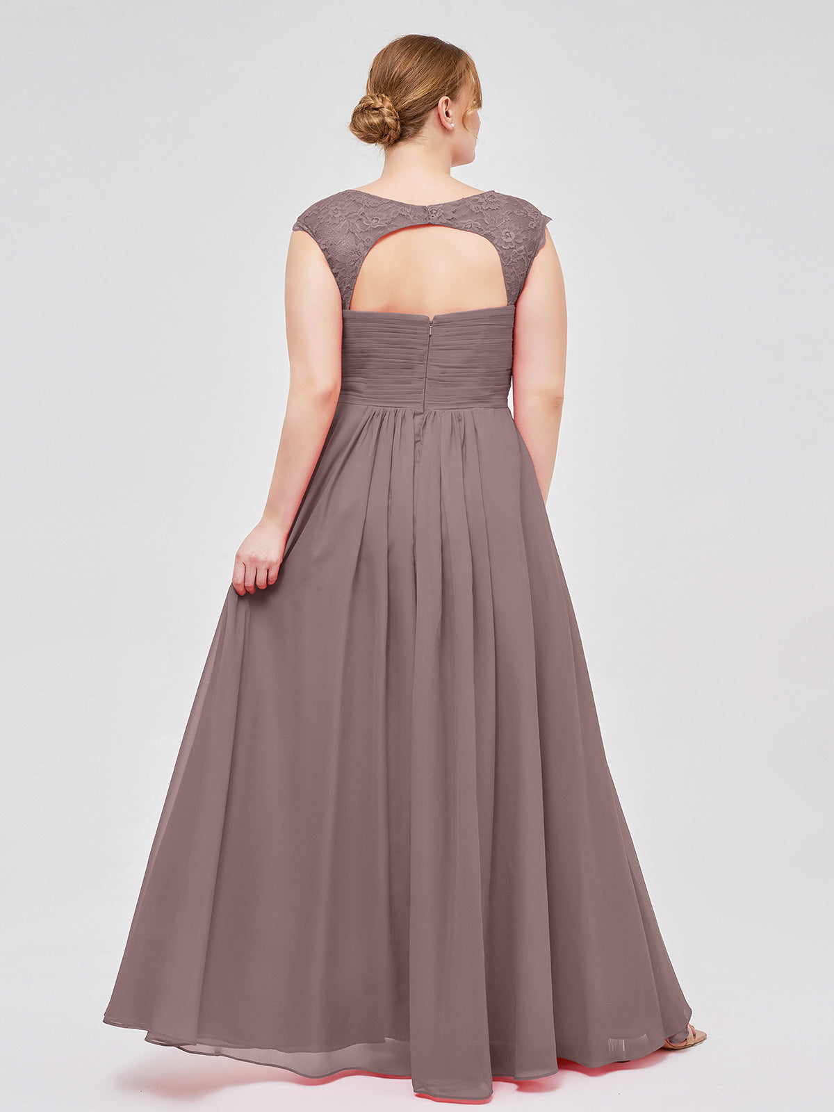 Mauve plus shop size bridesmaid dresses