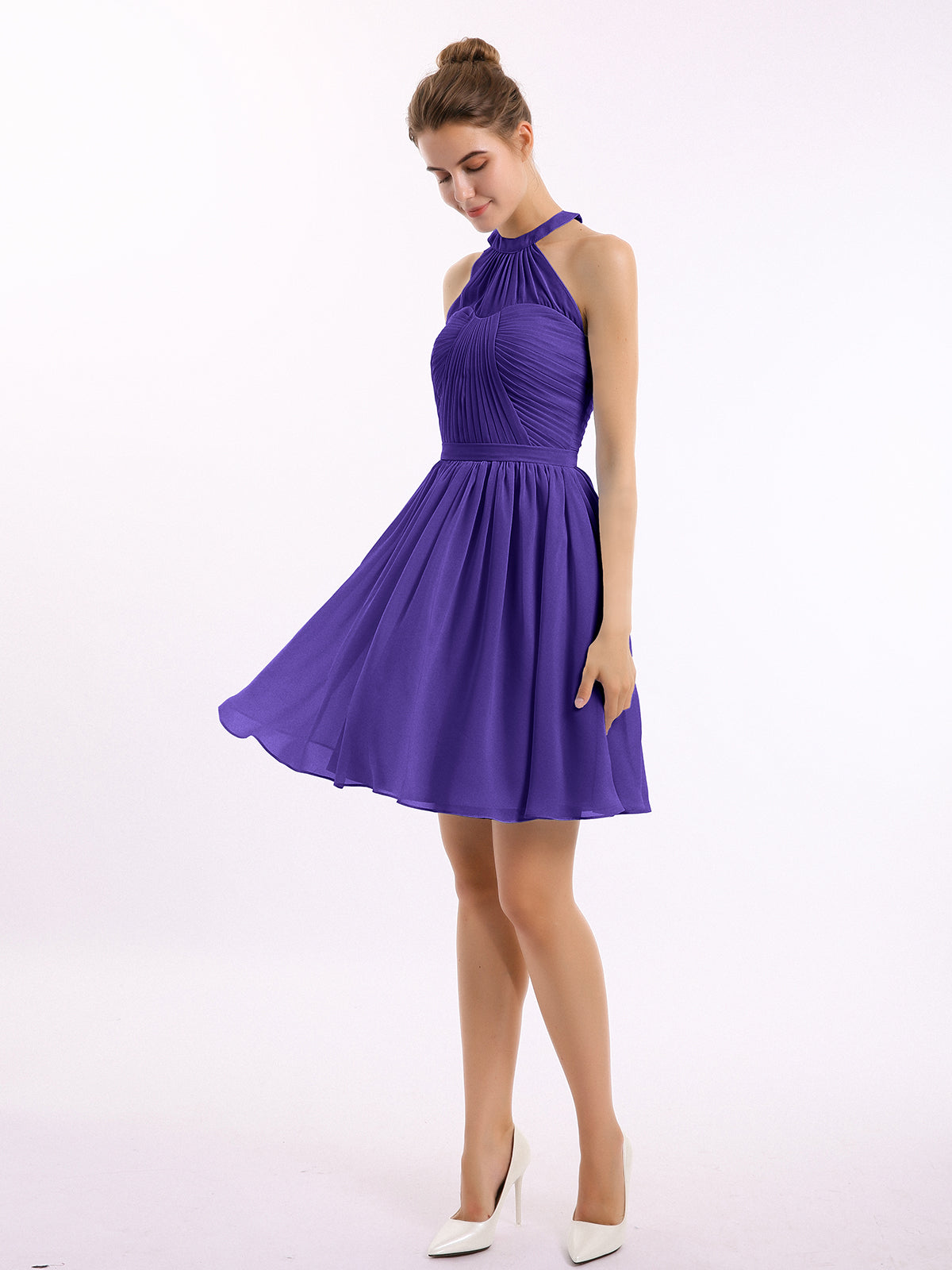 sachin and babi light blue dress Full Size Lace Up Halter Neck Denim Dress Plus Size  Blue Zone Planet