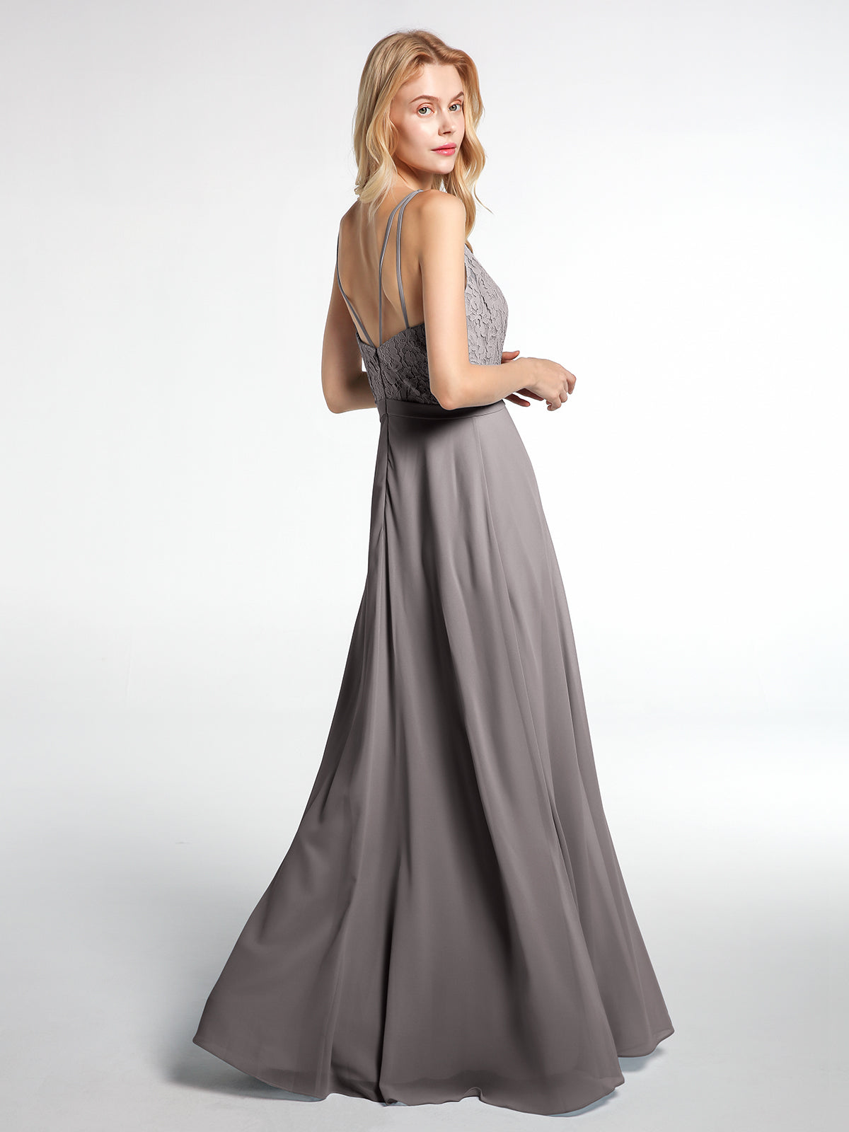 Silver chiffon maxi skirt Clearance