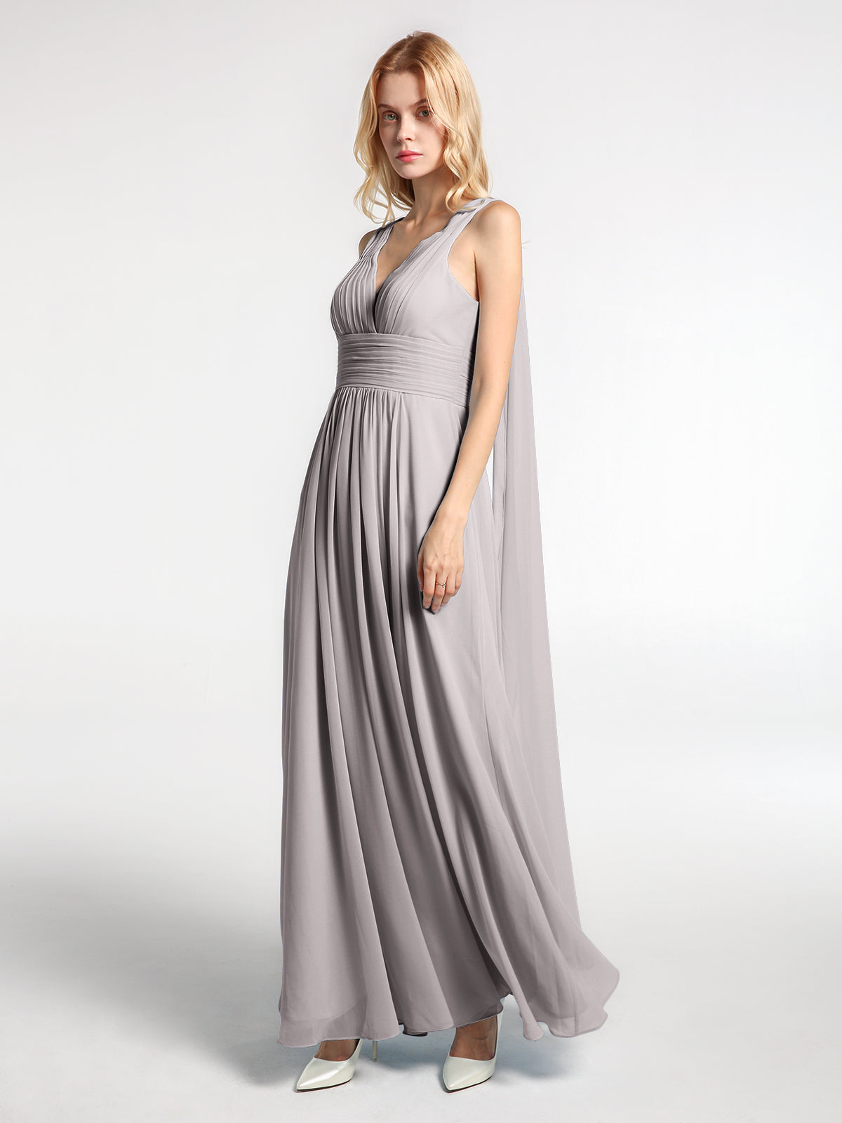 Silver formal plus size on sale dress